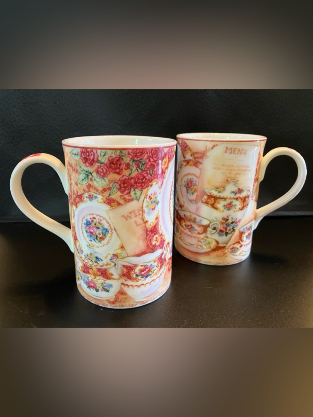 Set of Two Royal Albert Lady Carlyle Pattern “Afternoon Tea” Teacups